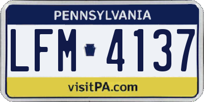 PA license plate LFM4137