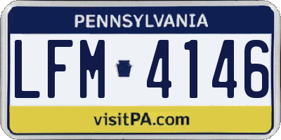 PA license plate LFM4146