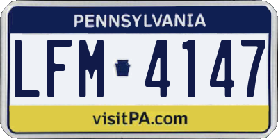 PA license plate LFM4147