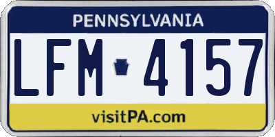 PA license plate LFM4157