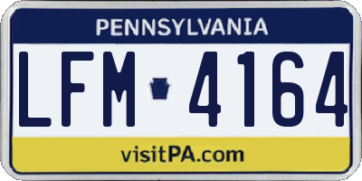 PA license plate LFM4164