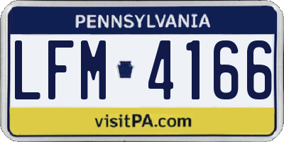 PA license plate LFM4166