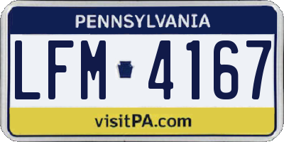 PA license plate LFM4167