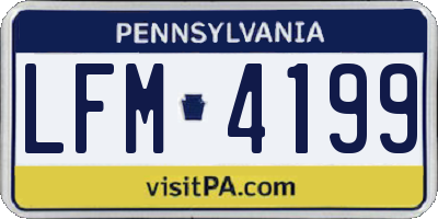 PA license plate LFM4199