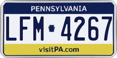 PA license plate LFM4267