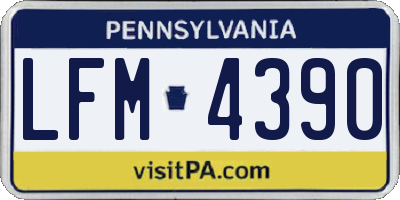 PA license plate LFM4390