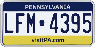 PA license plate LFM4395