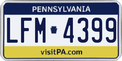 PA license plate LFM4399