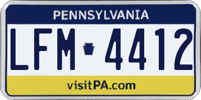PA license plate LFM4412