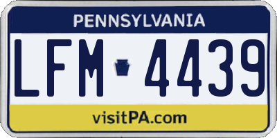PA license plate LFM4439