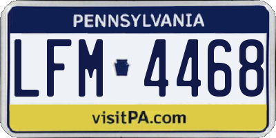 PA license plate LFM4468