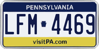 PA license plate LFM4469