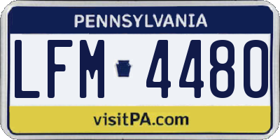 PA license plate LFM4480