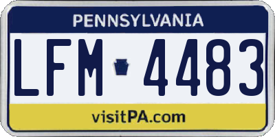 PA license plate LFM4483