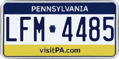 PA license plate LFM4485