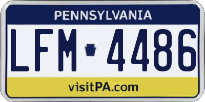 PA license plate LFM4486