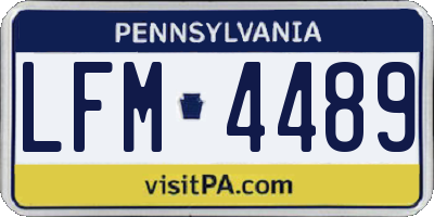 PA license plate LFM4489