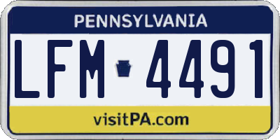 PA license plate LFM4491