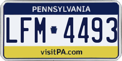 PA license plate LFM4493
