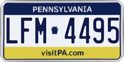 PA license plate LFM4495