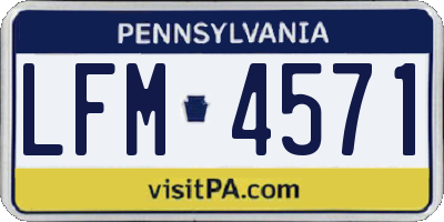 PA license plate LFM4571