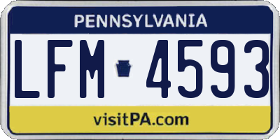 PA license plate LFM4593