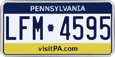 PA license plate LFM4595