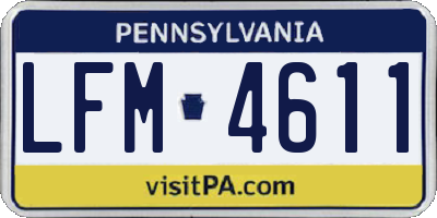 PA license plate LFM4611