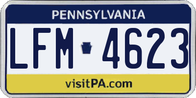 PA license plate LFM4623