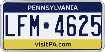 PA license plate LFM4625