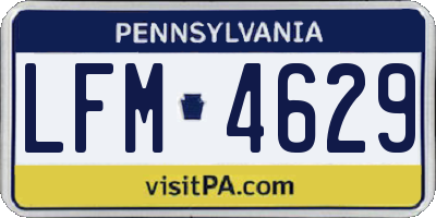 PA license plate LFM4629
