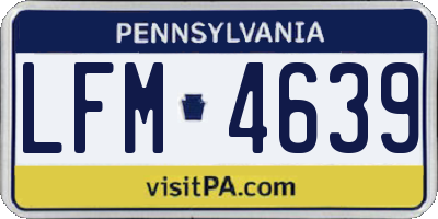 PA license plate LFM4639