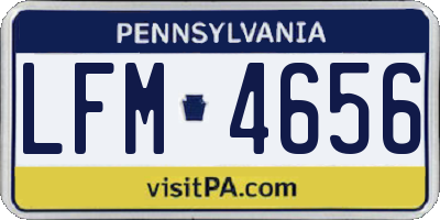 PA license plate LFM4656
