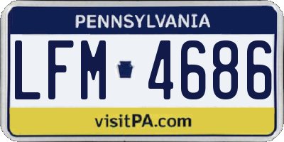 PA license plate LFM4686