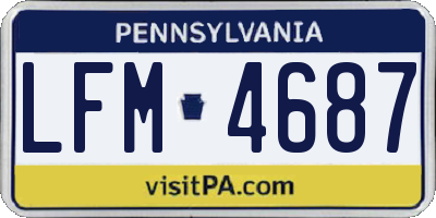 PA license plate LFM4687