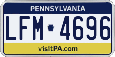 PA license plate LFM4696