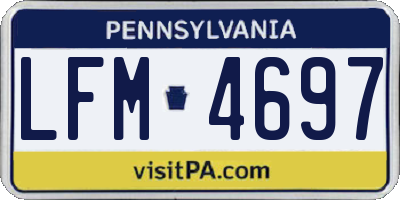 PA license plate LFM4697