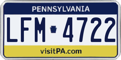 PA license plate LFM4722