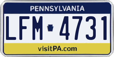 PA license plate LFM4731