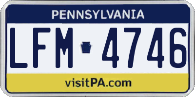 PA license plate LFM4746