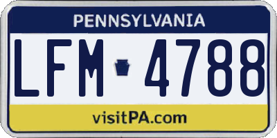 PA license plate LFM4788
