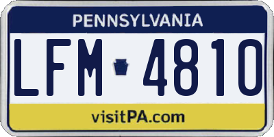 PA license plate LFM4810