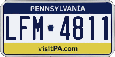 PA license plate LFM4811