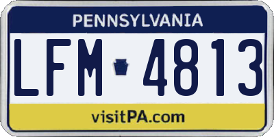 PA license plate LFM4813