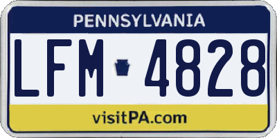 PA license plate LFM4828