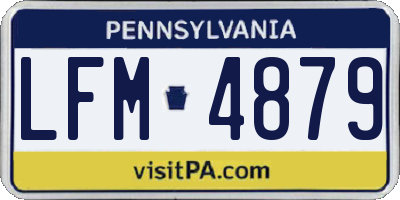 PA license plate LFM4879