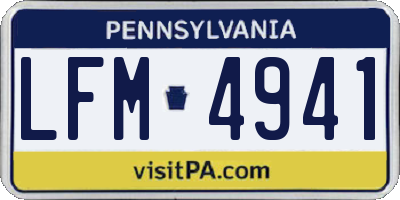 PA license plate LFM4941