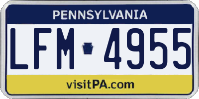 PA license plate LFM4955