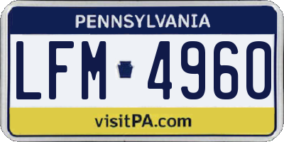 PA license plate LFM4960