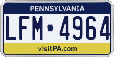 PA license plate LFM4964